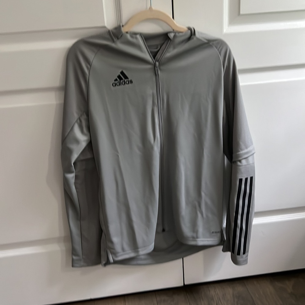 NWT. Adidas zip up jacket. Boys L (13-14)